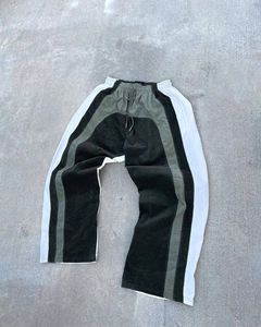 Custom Multi Panel Sweats Jogger Wide Leg Track Pant 100% Cotton Baggy Trousers Embroidered Straight Leg Flare Men Sweatpants - Product Image 6