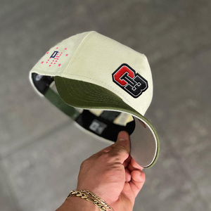 سادة سادة سادة فارغة لون قطني بلونين مجهز قبعات بيسبول - Product Image 1