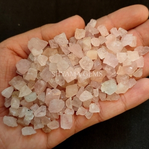 Trozos de cristal de cuarzo en bruto de morganita natural al por mayor, piedras preciosas rosas para la fabricación de joyas y artesanías curativas - Product Image 1