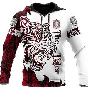 Sweat-shirt à capuche pour homme, imprimé tigre 3D, ample, design tendance, manches longues, pull, 4XL, surdimensionné, printemps automne - Product Image 5