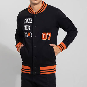 Veste de survêtement pour homme de qualité supérieure avec broderie de lettres, logo personnalisé, boutons sur le devant, chaude, décontractée, veste de rue - Product Image 1