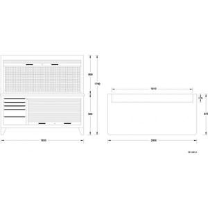 Gedore Workbench with Tool Cabinet 900x2000x875 - Product Image 5