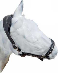 Halter de cuero de alta calidad, cabestros clásicos personalizados en diferentes colores, cabestros de caballo de moda ecuestre - Product Image 6