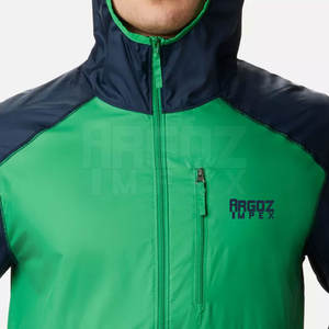 Veste coupe-vent d'hiver respirante pour hommes avec capuche grande taille logo avant prix bon marché fabriqué au Pakistan services OEM - Product Image 4