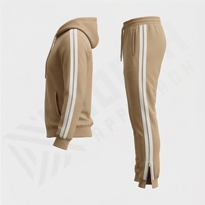 Conjunto Deportivo Premium Plus Size para Hombre, con Capucha, Color Sólido, Transpirable, de Dos Piezas, para Gimnasio, Fitness, Entrenamiento, Ropa Deportiva - Product Image 3