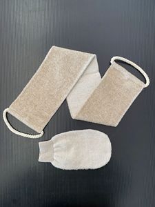 Italy-Made Reusable Linen Glove Bath Brush Sponge Scrubber Shower Mitt Exfoliating Body Scrub Skin Massager Hypoallergenic for - Product Image 3