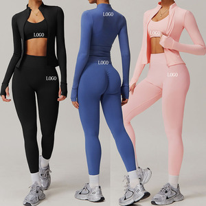 ชุดโยคะผู้หญิงแบบกำหนดเอง ชุดโยคะสั่งทำพิเศษ 2025 สีพื้น ขายส่งชุดโยคะผู้หญิง - Product Image 1