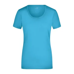 T-shirt da donna personalizzata girocollo in tessuto elasticizzato per articoli promozionali - Product Image 3