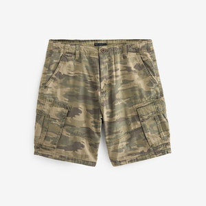 2025 nueva llegada de los hombres de verano Casual Cargo Shorts peso pesado poliéster algodón patrón sólido al por mayor - Product Image 1