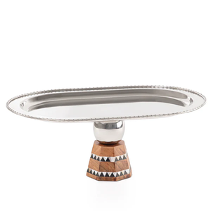 Stylish metal tray for Eid decoration and Arab traditional festive home accents metal tray for Ramadan festive home styling - Product Image 3