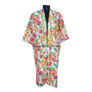 Robe Kimono Longue en Coton Biologique pour Femmes, Vente en Gros, Écologique, avec Ceinture, Saison Printemps - Product Image 5