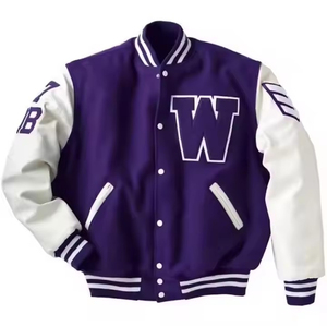 <b>Men</b> Fashion Varsity <b>Jacket</b> Causal Regular Fit Baseball Varsity <b>Jackets</b> Oem Custom 2025 Top Quality Wool Leather Varsity <b>Jackets</b> - Product Image 1