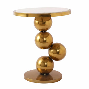Thick Brass Luxury <b>Console</b> Side <b>Table</b> with Black <b>Marble</b> Top and Wrought Metal Body Eye-Catching Dining <b>Table</b> at Wholesale Price - Product Image 2