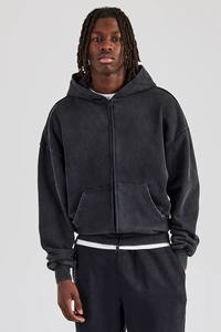 OEM al por mayor personalizado Sudadera con capucha y Jogger bordado último diseño 100% algodón hombres chándal conjunto Zip Up ácido lavado hombres chándal - Product Image 3