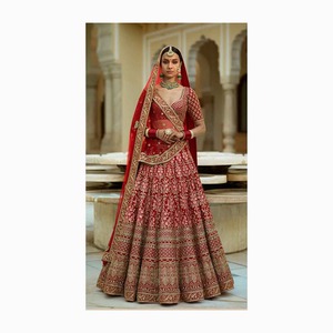Hecho a mano tradicional indio pakistaní ropa islámica Salwar Kameez Gotta Patti bordado algodón seda gasa vestido musulmán - Product Image 6