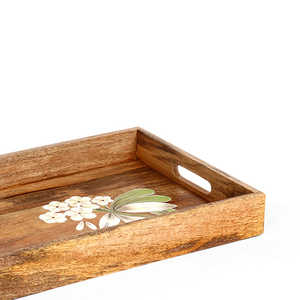 Plateau de service en bois de manguier Planches de charcuterie pour plat de nourriture de fête Plateaux en bois d'acacia rectangulaires Décoration intérieure Planche à fromage Snack - Product Image 6