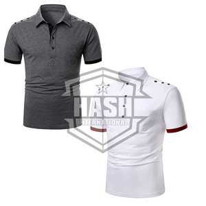 2025 hommes Business Style manches courtes pour polos couleur unie avec col retourné et bouton de poche 100% coton T-Shirt - Product Image 5