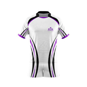 Uniforme de Rugby de manga corta hecho de alta calidad, gran oferta, bajo MOQ, transpirable, último diseño, uniforme de Rugby - Product Image 1