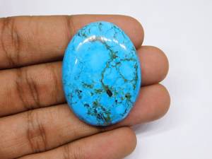 Cabochon turquoise bleu de qualité supérieure Turquoise bleu pierre précieuse en vrac bleu superbe look Wow pierre précieuse pour la fabrication de bijoux 65Ct. - Product Image 4