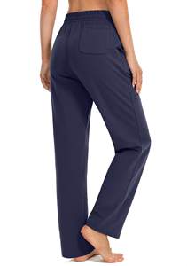 Pantalons de survêtement personnalisés pour femmes, en coton, jogging, molleton, pantalon de sport et de fitness pour femmes, taille élastique - Product Image 3