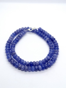Collar de Tanzanita con Cuentas Redondas de 8mm, Cuentas de Piedras Preciosas, Cristal Curativo, Joyería de Tanzanita Azul, Regalo para Ella, Collar Boho Hecho a Mano - Product Image 2