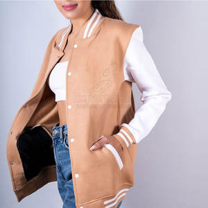 แจ็กเก็ตเลตเตอร์แมนแบบมีกระดุมปิดออกแบบได้ตามต้องการน้ำหนักเบาเสื้อแจ็คเก็ตตัวอักษรสำหรับฤดูหนาว - Product Image 3