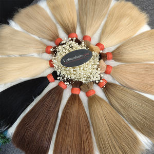 Extensions de cheveux Remy fabriquées au Vietnam, couleur personnalisée droite naturelle, tissage de cheveux humains vierges, machine à double trame de qualité supérieure - Product Image 4