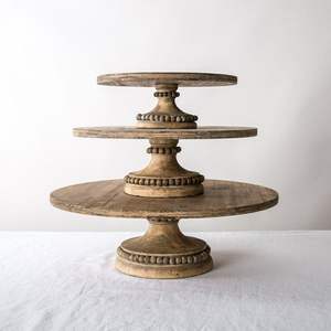 <b>Wooden</b> <b>cake</b> <b>stand</b> for weddings birthdays or casual use with handcrafted finishED and durable design for everyday functionality - Product Image 3