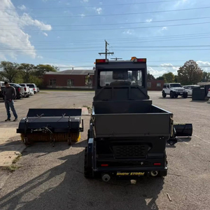 Livraison gratuite Mini tracteur chargeur souffleuse à neige 4 roues motrices Balayeuse utilitaire Souffleuse à neige et charrue Chargeur hydraulique Machine à souffler la neige - Product Image 1