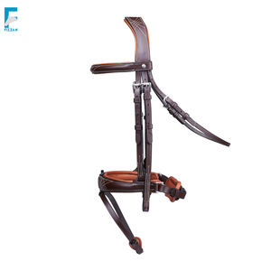 Meilleure vente de bride équestre professionnelle licou en cuir de haute qualité avec logo personnalisé équipement d'équitation essentiel - Product Image 4