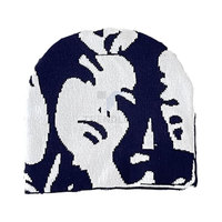 Bonnet Y2K pour hommes et enfants, tricoté, tendance, chaud, en mélange de laine, style urbain, doux, confortable, à carreaux, pour tous les jours