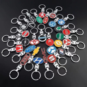 Porte-clés en métal personnalisé avec logo de <span class=keywords><strong>voiture</strong></span>, double face, boucle en H, logo de marque automobile, porte-clés, chaîne, pendentif - Product Image 2