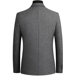 Kustom kualitas tinggi wol campuran elegan pria Single Breasted pemuda jaket olahraga mantel <span class=keywords><strong>blazer</strong></span> untuk pria Perdagangan jaminan pemasok