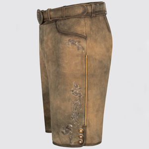 Vintage Cowhide Suede Lederhosen | Traditional German Leather Pants | Custom Oktoberfest <b>Shorts</b> for Men - Product Image 5