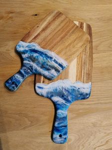 Pièce maîtresse décorative en résine et planche à découper en bois adaptée aux tables à manger de luxe, aux restaurants d'hôtel ou aux réunions de famille - Product Image 4