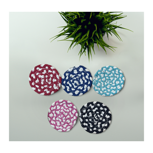 Sets de dessous-de-plat en coton tressé faits à la main 12x12 cm - Sets de table écologiques naturels pour la salle à manger, réversibles rustiques - Product Image 6