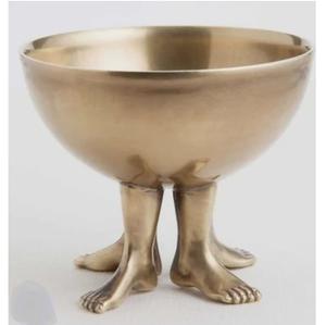 Bol décoratif en métal pour servir des friandises, au design attrayant, sculpté à la main, finition plaquée or, bol à fruits au style unique - Product Image 2