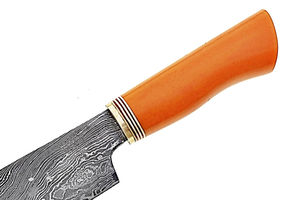 Couteau de chef professionnel en acier Damas de 8 pouces, fabrication OEM, design industriel, manche en bois, tranchant comme un rasoir, garantie 3 ans - Product Image 3