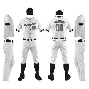 Uniformes de béisbol y softbol hechos a medida OEM con nombre y número sublimación 100% Material de poliéster logotipo personalizado - Product Image 1