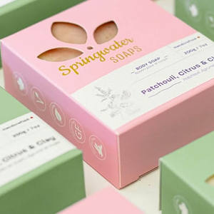 Cajas cosméticas de papel Kraft de lujo, lujo sostenible impreso para rubor en polvo, Oleos Lauren Capful, servicios de impresión de embalaje - Product Image 1