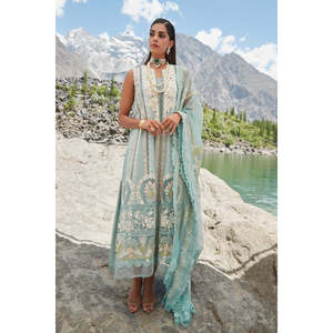 ชุด2024สนามหญ้าหญิง chikkankari หรูหราสีแดงเข้ม x saira shakira Affair-D2 A-TC-630 - Product Image 1