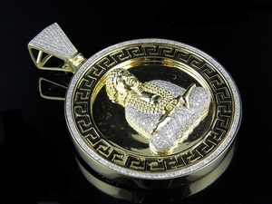 Luxury Round Rope Edge Moissanite Pendant In S925 Silver Iced Out Hip Hop Jewelry For Men - Product Image 3