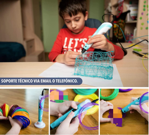Penna 3D per Bambini 2026, Set Giocattolo da Disegno <span class=keywords><strong>USB</strong></span>, Filamento ABS/PLA, Penna Digitale 3D Portatile per Stampa e Disegno - Product Image 2