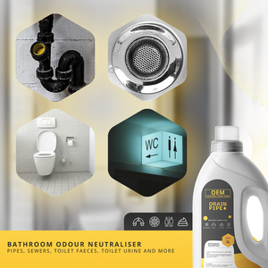 Odour Neutraliser Drainpipe Yellow Formula: Drainpipe, Sewer, Urine and Faecal Odours - 1L <b>Bottle</b> - OEM / Private Label - Product Image 3