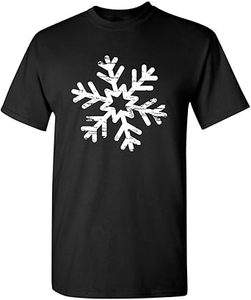 Nouveauté T-shirt graphique de Noël en polyester de haute qualité durable avec flocons de neige T-shirt graphique de Noël pour hommes de grande taille - Product Image 2