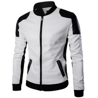 Vestes pour hommes sur mesure nouvelle veste en cuir manteau pour hommes motard poche en cuir PU veste d'hiver en cuir