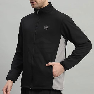 Chaqueta de entrenamiento de Capoeira de invierno directa Chaqueta de chándal con cremallera completa Ajuste de rendimiento transpirable con logotipo personalizado frontal - Product Image 3