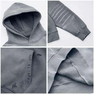 Sweats à capuche et sweat-shirts pour hommes personnalisés de qualité supérieure nouveau style sweat à capuche surdimensionné pour hommes sweats à capuche épais en coton mélangé - Product Image 4