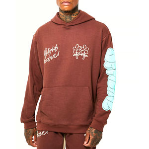 Wholesale <b>Men's</b> Custom <b>Fleece</b> Hoodies Long Sleeve Customized <b>Men</b> <b>Hoodie</b> 100% Cotton Casual Style Hoodies - Product Image 1