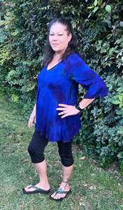 Diseñador de alta calidad de las mujeres tejidas Casual con cuello en V Top único hecho a mano Tie-Dye Tank mangas exportación calidad ropa de fiesta - Product Image 6